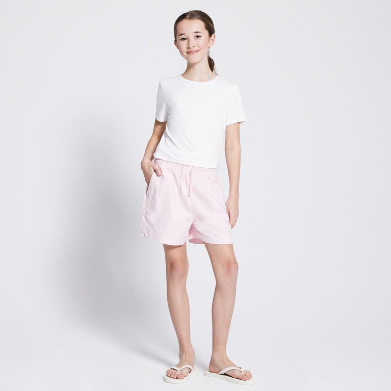 Linen blend shorts "Mella" Soft Pink